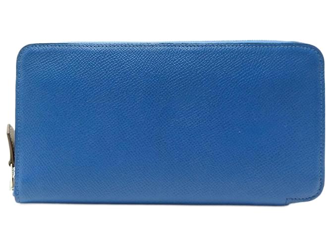 Hermès NEUF PORTEFEUILLE HERMES SILK'IN CLASSIQUE EN CUIR EPSOM BLEU ROYAL WALLET  ref.1367935