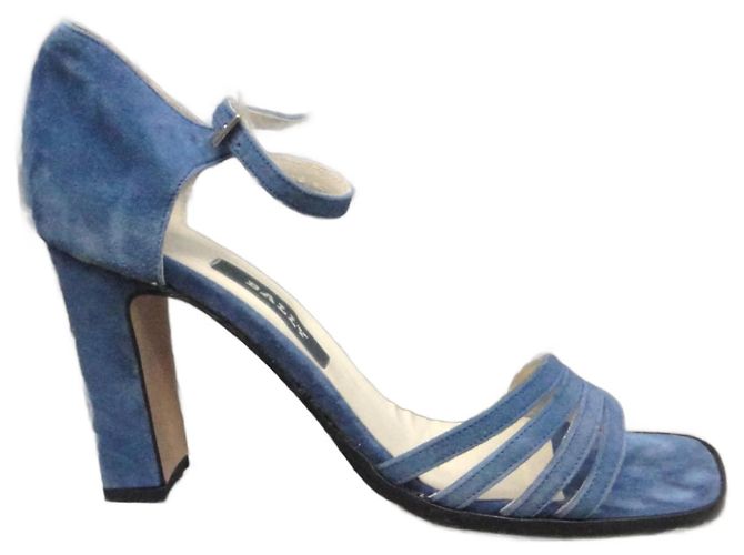 Sandali Bally Effeto in camoscio blu