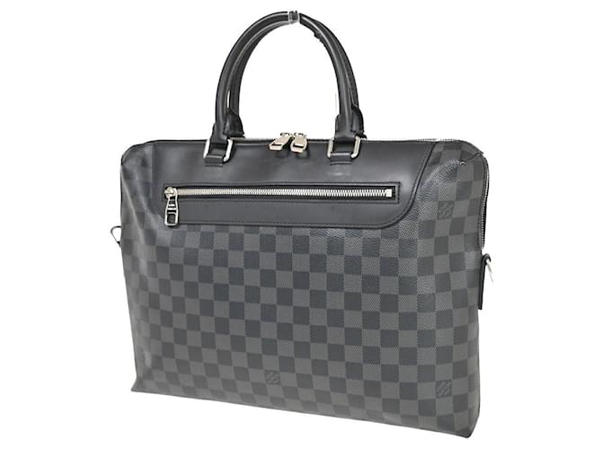 Louis Vuitton Porte Document Business Grey Cloth  ref.1368028