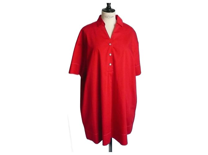 Vestido rojo nuevo de algodón BELLEROSE T1 Roja