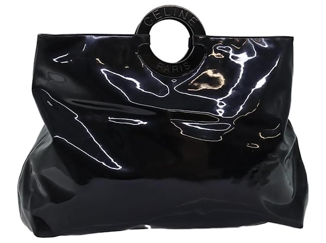 Céline CELINE Hand Bag Patent leather Black Auth 71034  ref.1368113