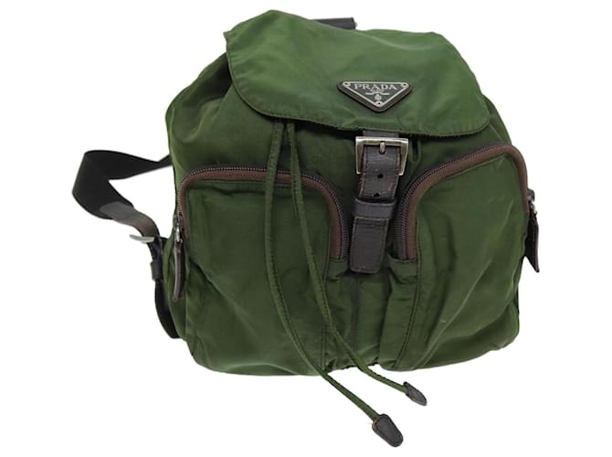 PRADA Backpack Nylon Khaki Auth 72632  ref.1368150