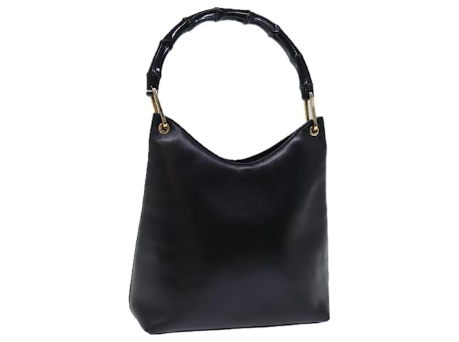 Sac à main GUCCI Cuir Noir 001 3007 Auth ep4117  ref.1368199