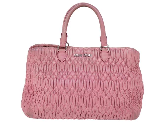 Miu Miu Materasse Hand Bag Leather 2way Pink Auth ep4153  ref.1368200