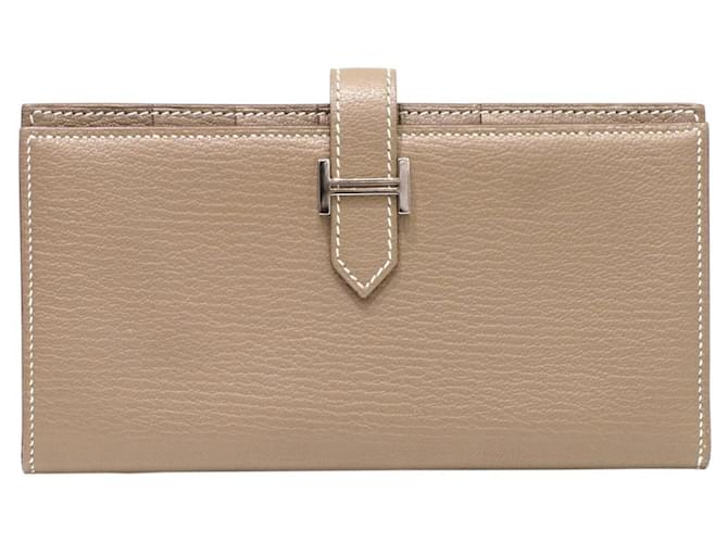 Hermès Béarn Cuir Gris  ref.1368328