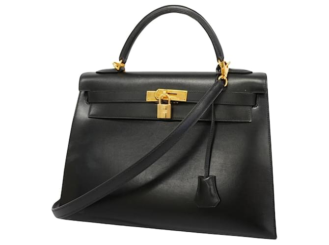 Hermès Kelly 32 Black Leather  ref.1368342