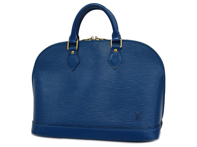 Louis Vuitton Alma Azul Couro  ref.1368350