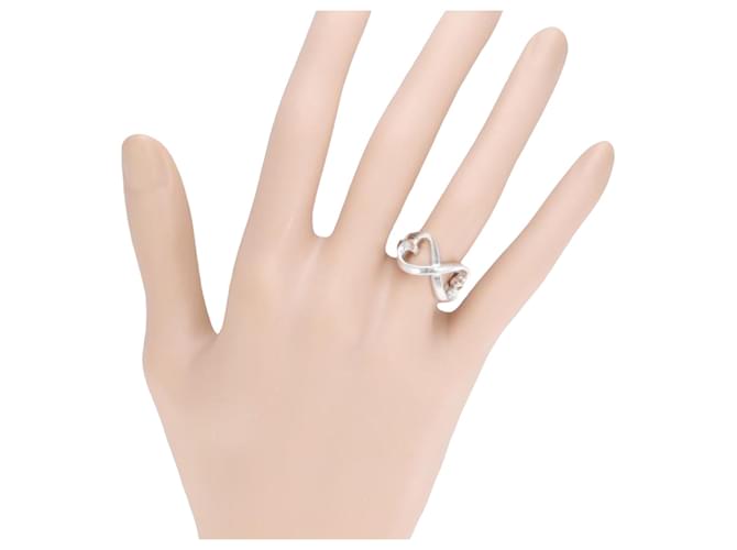 Tiffany & Co Loving heart Silvery Silver  ref.1368374