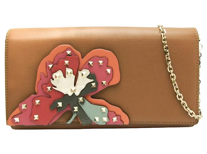 Valentino Garavani Marrone Pelle  ref.1368416