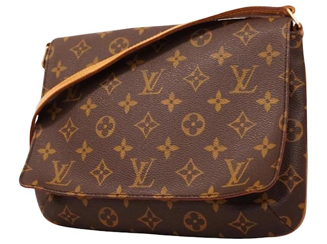 Louis Vuitton Musette Tango Marrone Tela  ref.1368451