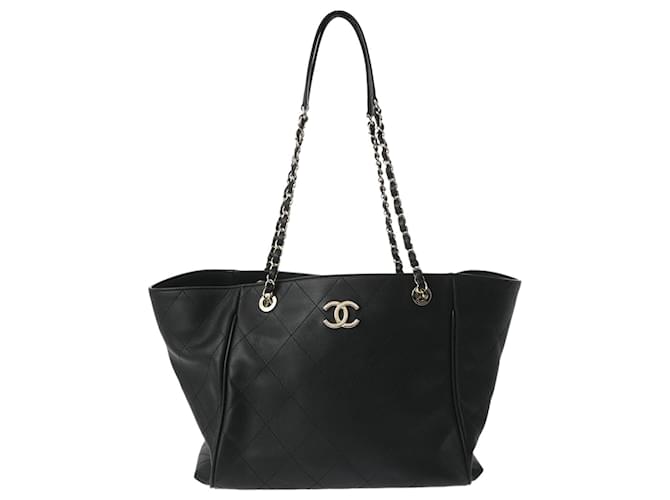 Chanel Matelassé Black Leather  ref.1368541