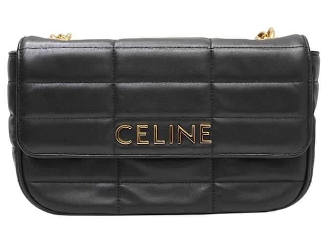 Céline Black Leather  ref.1368820