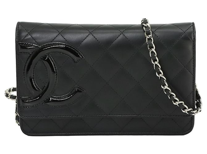 Chanel Wallet On Chain Black Leather  ref.1368824