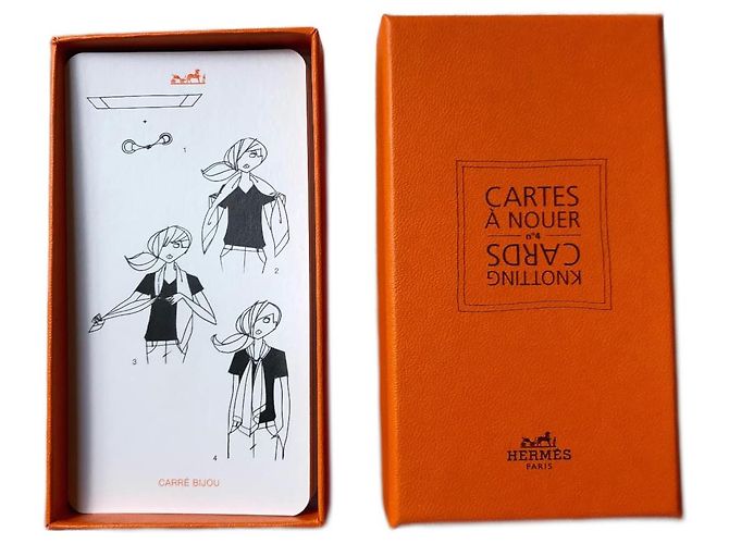 Hermès tarjetas para atar nº4 Naranja