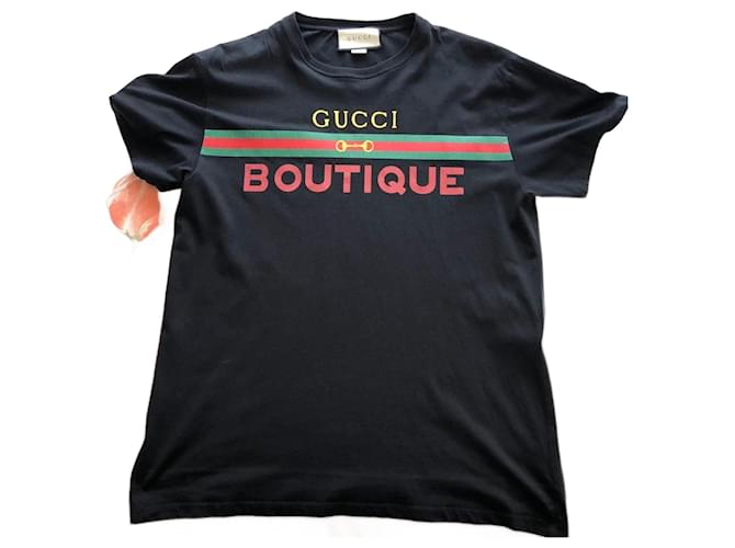 t-shirt Gucci Coton Noir  ref.1368971