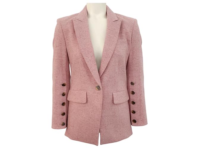 Autre Marque Veronica Beard Pink Wool Tweed Dickey Jacket  ref.1369031