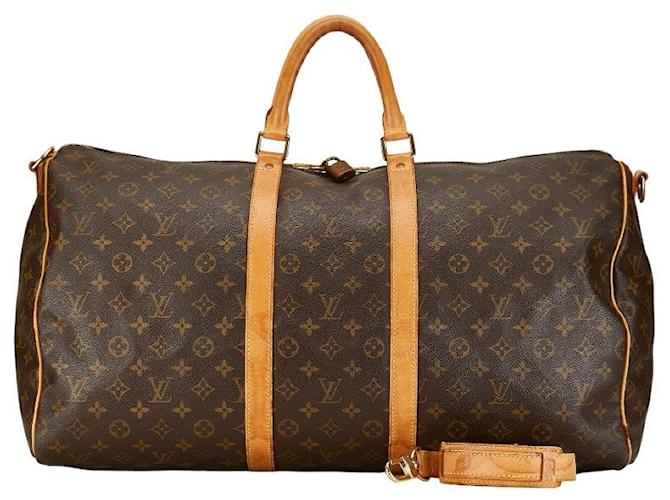 Louis Vuitton Keepall Bandouliere 55 Canvas Travel Bag M41414 in Good condition Cloth  ref.1369146