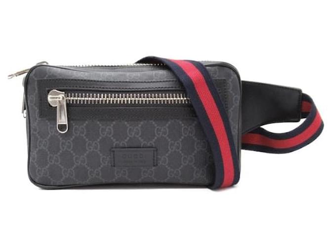 Gucci GG Supreme Body Bag Canvas Gürteltasche 474000 in ausgezeichnetem Zustand Leinwand  ref.1369150