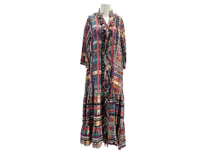 Autre Marque JOHNNY WAS Robes T.International S Soie Multicolore  ref.1369227