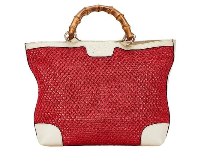 Gucci Bamboo Red Synthetic  ref.1369262