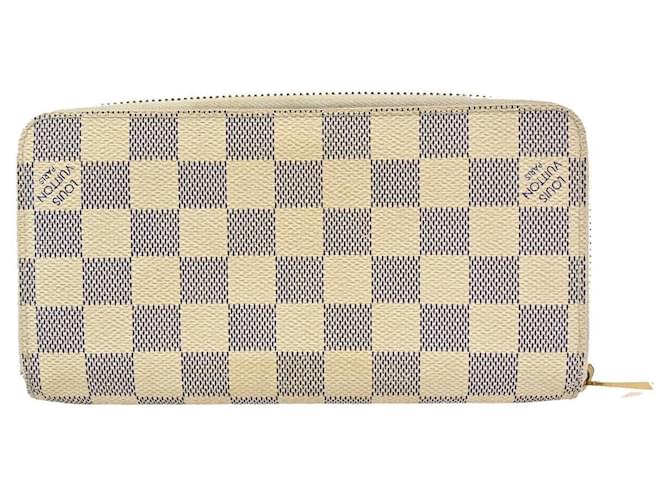 Zippy Cremallera Louis Vuitton Portefeuille Blanco Lienzo  ref.1369286