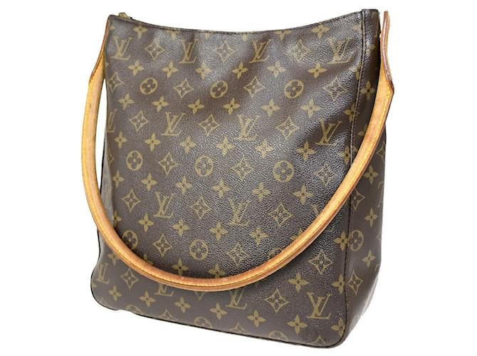 Louis Vuitton Looping GM Marrone Tela  ref.1369293