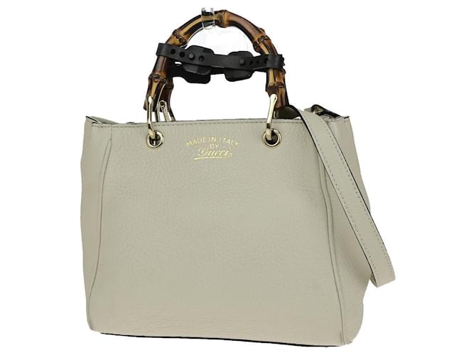 Gucci Bamboo Beige Cuero  ref.1369318