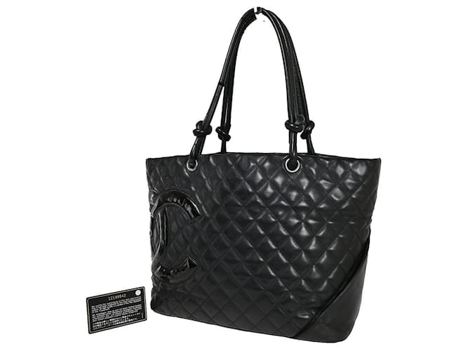 Chanel Cambon Black Leather  ref.1369327