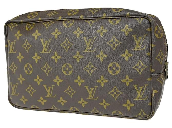 Trousse Toilette Louis Vuitton 28 Marrone Tela  ref.1369331