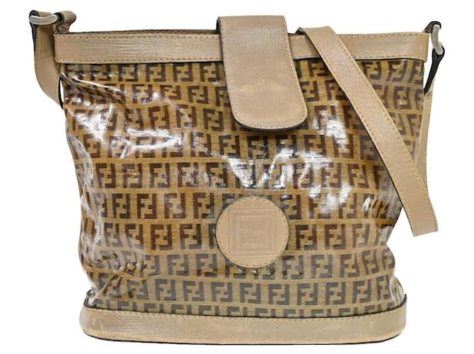 Fendi Zucchino Marrone Tela  ref.1369446