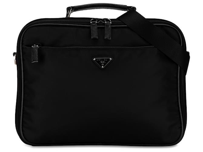 Prada Black Tessuto Business Bag Nylon Cloth  ref.1369529