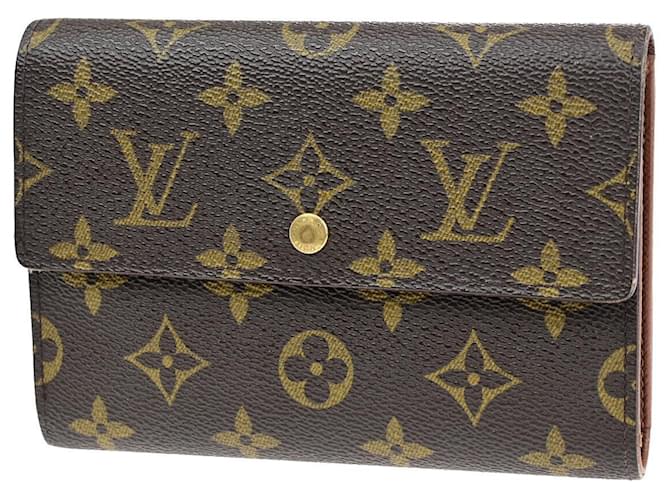 Louis Vuitton Porte Trésor Etui Papier Toile Marron  ref.1369574