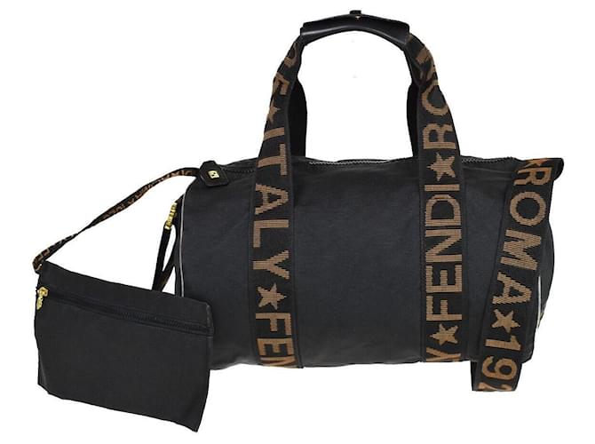 Fendi Zucca Preto Lona  ref.1369590