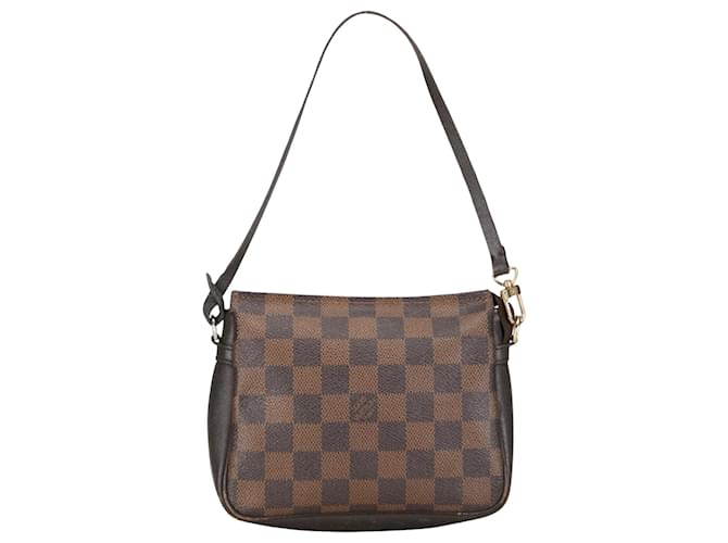 Maquillaje Louis Vuitton Trousse Castaño Lienzo  ref.1369612