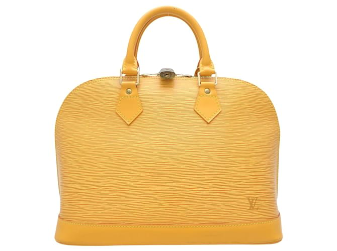 Louis Vuitton Alma Amarillo Cuero  ref.1369632