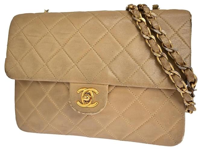 Chanel Timeless Beige Leather  ref.1369685