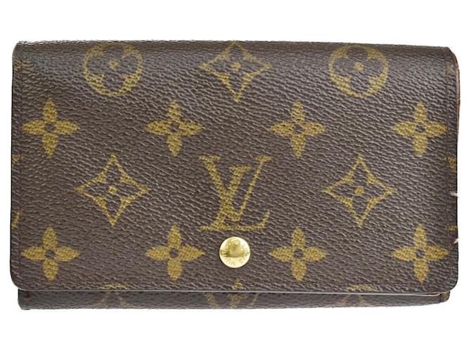 Louis Vuitton Porte-monnaie Brown Cloth  ref.1369713