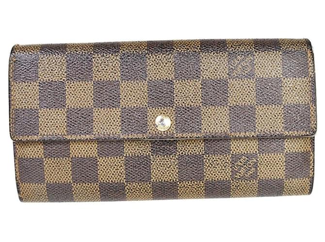 Louis Vuitton Portefeuille Sarah Brown Cloth  ref.1369727