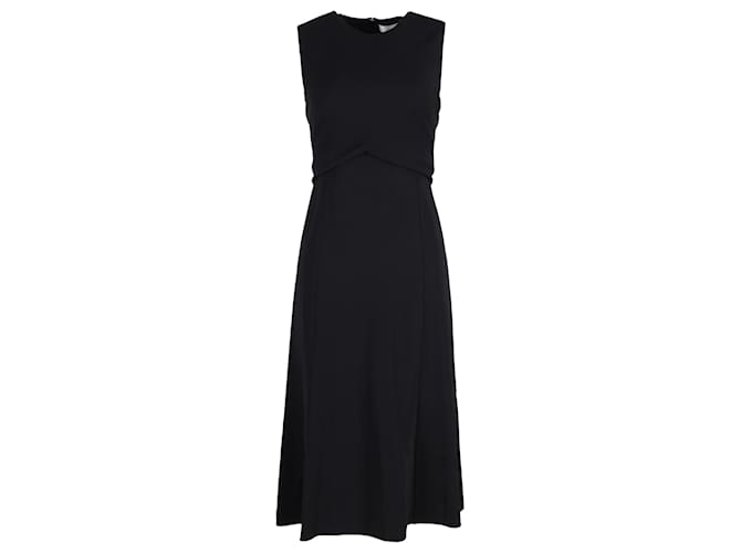 Victoria Beckham Sleeveless Midi Dress in Black Viscose Cellulose fibre  ref.1369754