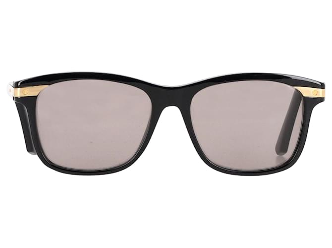 Cartier Santos de Cartier Sunglasses in Black Composite Metal  ref.1369763