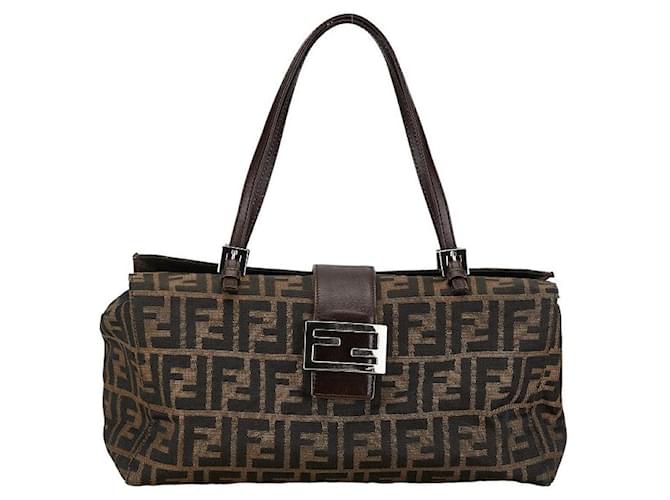 Bolso de lona Fendi Zucca Bolso de lona en buen estado Lienzo  ref.1369770