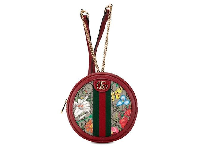 Gucci GG Supreme Ophidia Mini Mochila Redonda Mochila de Lona 598661 em excelente estado  ref.1369771