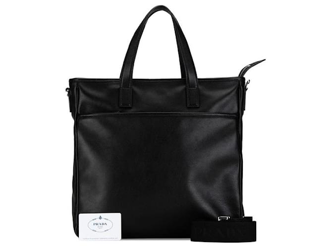 Sac à main en cuir Prada 2WAY 2VG033 en excellent état Noir  ref.1369778