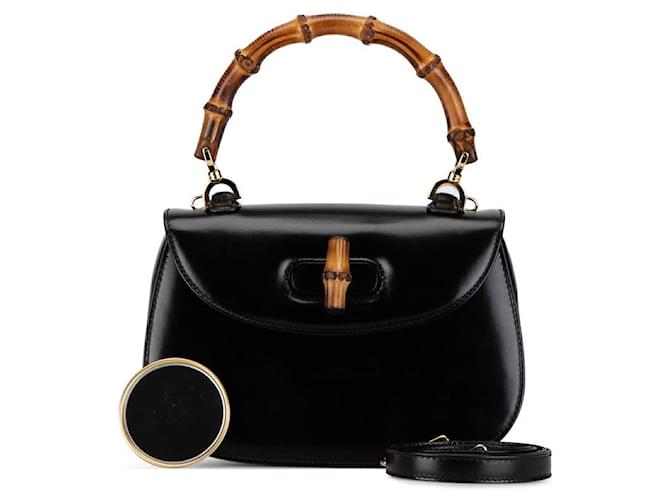 Gucci Leather Bamboo Handbag Leather Handbag 000 2046 in Good condition  ref.1369791
