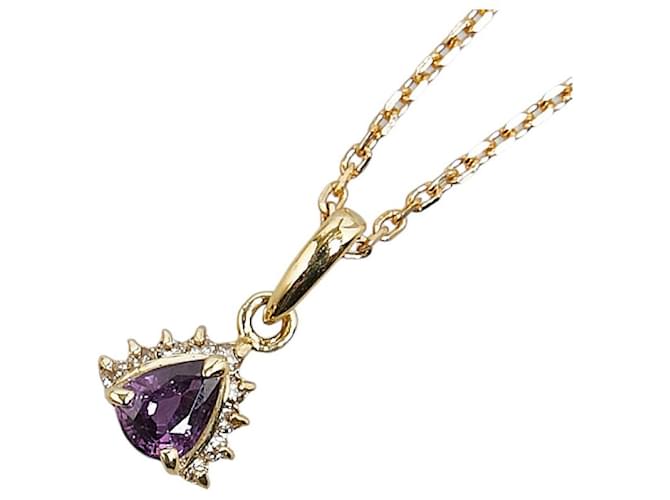 & Other Stories [LuxUness] 18k Gold Diamond Sapphire Pendant Necklace Metal Necklace in Excellent condition  ref.1369799