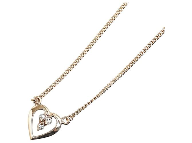 & Other Stories Other 9k Gold Diamond Heart Pendant Necklace Metal Necklace in Excellent condition  ref.1369801