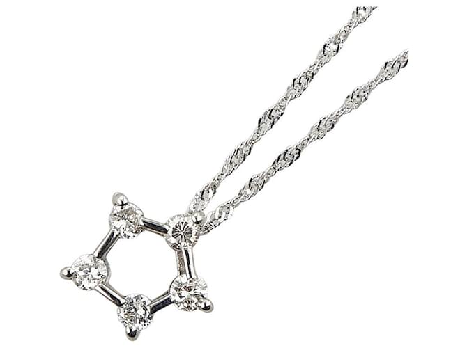 & Other Stories Collar de oro blanco K18WG con motivo de estrella en excelente estado Metal  ref.1369808