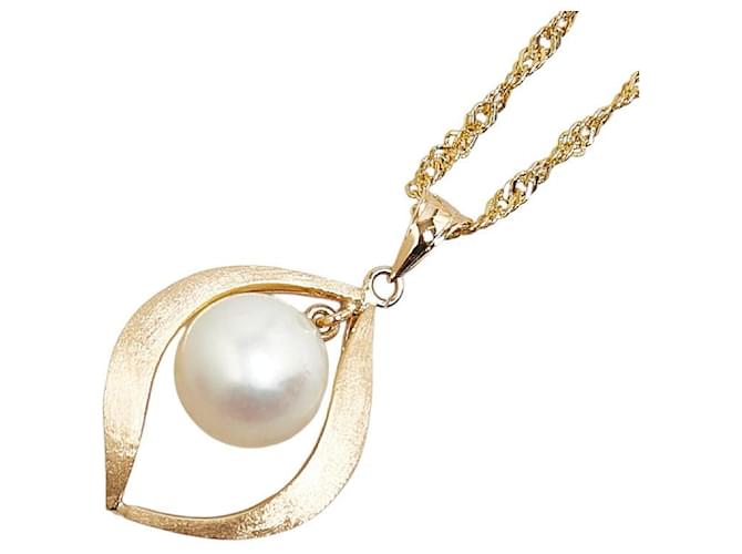 & Other Stories LuxUness 18k Collana con ciondolo di perle in oro Collana in metallo in condizioni eccellenti D'oro  ref.1369810