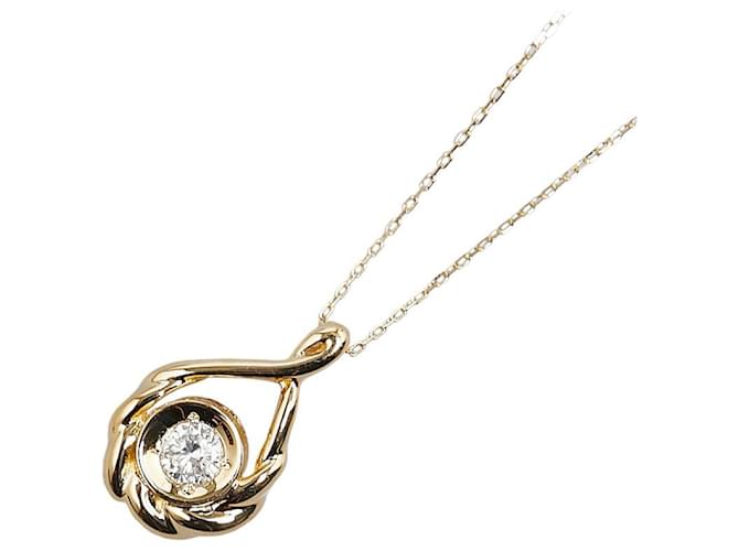 & Other Stories Other 18k Gold Diamond Pendant Necklace Metal Necklace in Excellent condition  ref.1369818