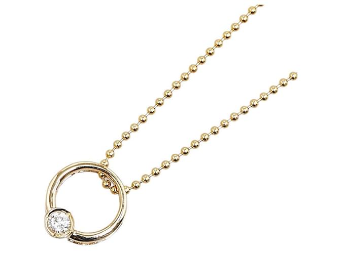 & Other Stories Other 18k Gold Diamond Ring Pendant Necklace Metal Necklace in Excellent condition  ref.1369823